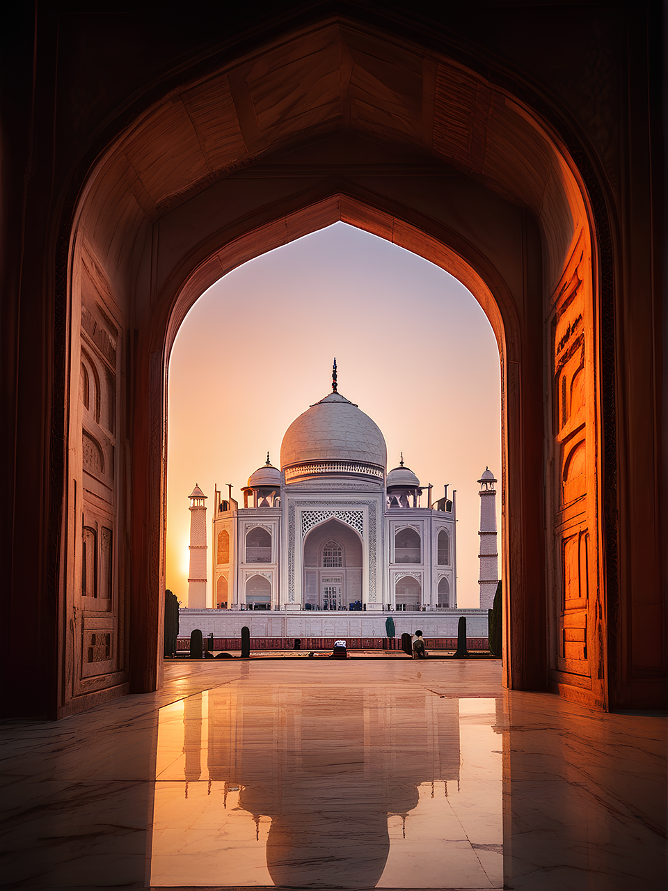 ai generated, taj mahal, nature, india, agra, mughal, architecture, tomb, tajmahal, sunset, monument, heritage-9029252.jpg